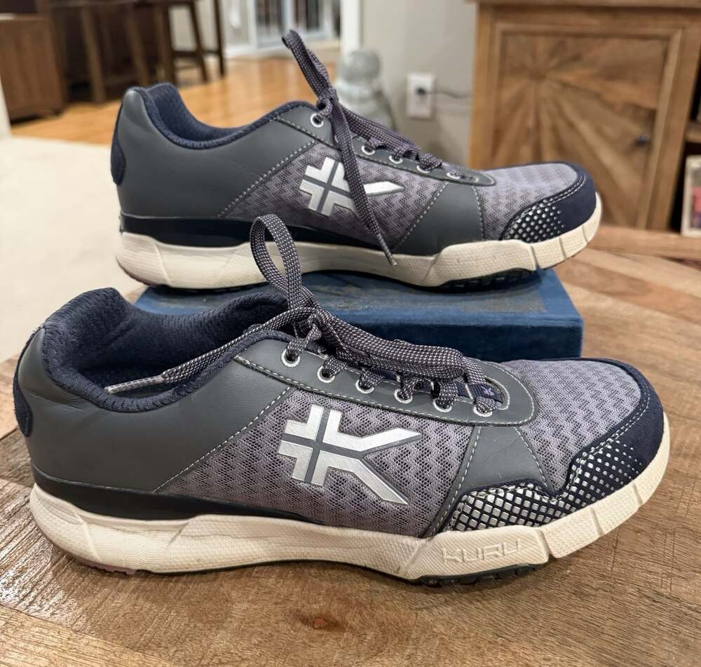 KURU Quantum Women’s 9.5 Gray Purple Comfort Walking Sneakers 201323